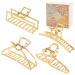 4 Pack Large Gold Hair Claw Clips for Women Thick Hair, Non-Slip Hair Catch Barrette Jaw Clamp, French Design Metal Cross Banana Hair Clips for Women and Girls