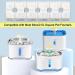 Cat Water Fountain Filters - Pack of 16/12/10/8 Replacement Filters for Flower Cap Fountain - 3 Filtration System, Square Design - Includes 10 Filters and 5 Sponges - Buy Online on GoSupps.com