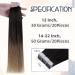 Runatur Real Hair Extensions Tape - Brown Blonde Balayage 60cm | Invisible Real Hair Tape Extensions #2/6/18 - 50g Smooth Quality - Buy Online on GoSupps.com
