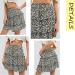 LAEMILIA Womens Navy Blue Floral Print Elastic Waist Mini Skater Skirt - XL - Buy Online on GoSupps.com