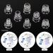 Elitzia Plastic Hydro Dermabrasion Microdermabrasion Heads 8pcs Set - Skin Cleaning Tool Beauty Machine Replacement Parts - Buy Online on GoSupps.com