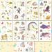 Ooopsiun Glitter Unicorn Temporary Tattoos for Girls - 9 Sheets, Gold Unicorn Birthday Party Supplies Decorations for Kids - Fake Tattoos Stickers - Buy Online on GoSupps.com
