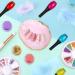Grevosea 2Pcs Resin Nail Mixing Palette - White and Pink | Gold Edge Mix Palette for Nail Art Painting | Manicure Tool - Buy Online on GoSupps.com