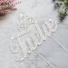 LINGTEER Twelve Birthday Cake Topper with Crown Sign | Silver Bling Crystal Rhinestone Birthday Keepsake | Happy 12th Birthday Party Decorations Gift Supplies - Buy Online on GoSupps.com