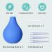 TopQuaFocus 225ML Silicone Irrigator for Constipation & Vaginal Shower - 4 Free Nozzles (Blue) | International Shipping Available - Buy Online on GoSupps.com