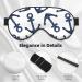 Navy Blue Anchors Print Sleep Eye Mask | Soft Travel Blindfold with Elastic Strap - Perfect for Night Sleeping - Buy Online on GoSupps.com
