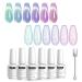 Vishine Cat Eye Holographic Glitter Gel Nail Polish Set Soak Off UV LED Light Starry Sky Effect Magic Gel Nail Polish Kit Manicure Nail Art Kit 6 Colors with Free Magnet 8ml 6 Color Set - 8ml