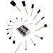 Conda 50 Pack Foam Brush Set - Assorted Sizes, Wood Handle Paint Brushes for Acrylics, Stains, Varnishes, Crafts - Lightweight and Durable - Buy Online on GoSupps.com