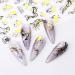 Self Adhesive Nail Charms - 5 Sheets Marble & Floral Stickers for DIY Nail Art | Black Gold Tips, Girls Stick On Nails - Transparent Decoration - Buy Online on GoSupps.com