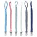 Maveek Baby Pacifier Clips - Handmade Braided Cotton Straps for Boys and Girls | 6pcs Set for Infant Newborn | Modern Unisex Binky Leash for Teething Toys - Buy Online on GoSupps.com