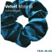 2 PCS Premium Large Velvet Hair Scrunchies in Teal Blue - Hair Ties Bands for Women, Girls, Kids - Updo Ponytail Bobble Scrunchy Holder - Buy Online on GoSupps.com