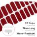 NAILOG Semi Cured Gel Nail Strips Extra Long Nail Polish Strips (20 Pieces) Long Lasting Semi Cured Nail Stickers with Soft Glossy Gel Finish Rouge Noir - Buy Online on GoSupps.com