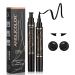 Anglicolor Eyeliner Stamp Wingliner - Black Eyeliner - Liquid Eyeliner for Women Black Eyeliner Pen Winged Eyeliner Pencil Easy to Use Long Lasting Smudge-Proof No Dipping (02)