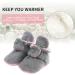 TMEOG Baby Booties Slippers | Infant Boots | First Walking Shoes | Winter Sock Crib Shoes for Boys Girls 0-18 Months | Light Grey Pink Furry | Size 0-6 Months - Buy Online on GoSupps.com