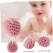 PLAFOPE Bath Sponge Sponges Scrubber Exfoliating Sponge Skin Bath Ball Sponge Bath Balls Bath Back Sponge Bathing Bubble Making Sponge Showering Ball Bath Flower Tool Girl The Bubble Pink - Buy Online on GoSupps.com