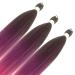 LDMY Pre-Stretched Braiding Hair Extensions - 8pcs Pack Purple Blue Pink Ombre - Colorful Synthetic Kanekalon Hair for Braids 90g Each - Buy Online on GoSupps.com