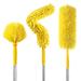 17 Foot High Reach Duster Kit with 2-9 Foot Extension Pole, Newliton 3-in-1 High Ceiling Chenille Duster, Microfiber Duster, Cobweb Duster, Indoor & Outdoor Extendable Bendable Duster Cleaning Set 105"