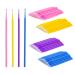 Surplex 400pcs Micro Applicator Brushes for Makeup Nail Art and Painting Clean small crevices (Purple+Blue+Pink+Yellow)