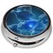 DNA Chain Photo Printed Mini Round Pill Box | 3 Compartment Travel Pill Organizer for Home & Office - Buy Online on GoSupps.com