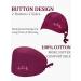SATINIOR 5-Piece Unisex Bouffant Cap Set with Buttons, Adjustable Tie Back Hat in Blue, Gray, Purple - Buy Online on GoSupps.com