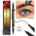 Imethod microblading eyebrow pencil-Eyebrow Pencil 2-in-1 dual-ended eyebrow pencil with 3-tin-micro fork tip applicator & precise brush tip creates natural eyebrows dark brown 02 Dark Brown