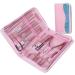 Andrea Manicure Set  Nail Clippers  20 Pieces Professional Nail Scissors Set  Portable Manicure Set  Foot Set  Nail Care Set  Travel Manicure Set with Leather Bag (Pink)