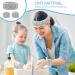 Microfiber Spa Headband and Wrist Washband Set - Grey | Adjustable Head Wraps for Women and Girls - Prevent Liquid Spills - Buy Online on GoSupps.com
