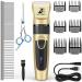 Bonve Pet Dog Clippers, Dog Grooming Clippers Kit Quiet Electric Pet Clippers Cordless Rechargeable Professional Dog Hair Clippers Dog Trimmers Shaver for Thick Coats Dogs Cats Pets