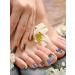 Kalolary Marble Toenail Stickers - 12 Sheets Self-Adhesive Nail Art Decals with Nail File | Perfect for Footnail Design & International Shipping - Buy Online on GoSupps.com