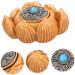 Tovinanna Hand Exercise Platable Lotus Statue - Vintage Woodwork Decor for Meditation & B rodecoration - Small Rosenholz Turntable Decoration - Buy Online on GoSupps.com