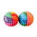 2x DBT skills hedgehog ball |Magnetic high stress acupressure ball |For stress relief or massage |for tension and for more mobility and concentration (colorful 32 mm) colorful 32 mm