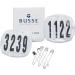 Buy Busse Start Numbers OVAL - 4-Digit White Safety Pins for International Shipping - Buy Online on GoSupps.com
