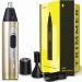 Ear and Nose Hair Trimmer with Dual-Hole Vortex Cleaning System, unibono Facial Hair Grooming Kit Include Rechargeable Eyebrow Trimmer & Facial Hair Removal Shaver for Men Women Wet/Dry Gold