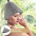 Buy Healvian Russian Sauna Cap - 2 Piece Wool Felt Hats for Men & Women | Gray Shower & Bathhouse Head Protection - Buy Online on GoSupps.com