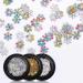 Sethexy 3D Christmas Snowflake Nail Art Accessories Gold Metal Bolt Diy sequins Funkel alloy for art nails design (3 boxes)