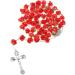 Oralgos Rosary Pearls - Vintage Catholic Rosary Necklace for Women & Girls | Elegant Flower Prayer Cross & Crucifix Jewelry - Buy Online on GoSupps.com