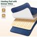 Large Electric Heating Pad for Back Pain Relief - 4 Timer Settings, 6 Temperature Levels - Auto Shut Off - Dry & Moist Therapy - Portable Heat Patch - 12x24 - Blue - Buy Online on GoSupps.com