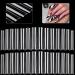 504PCS XXL No C Curve Square Nail Tips for Acrylic Nails Professional, Clear Tapered Square Straight Nail Tips Half Cover Long Fake Nails, Ballerina Coffin French Nails for Nail Salon and DIY Nail Art 504PCS XXL No C Curve Nail Tips with Bag
