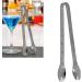 Premium Stainless Steel Long Kitchen Tweezers - Versatile Precision Toothed Tips for Cooking - Buy Online on GoSupps.com