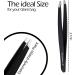 RUBEXX Precision Slant Tip Eyebrow Tweezers - Stainless Steel for Men and Women, Perfect for Ingrown Hair Removal and Plucking Chin, Anti-Slip Black Handle - Buy Online on GoSupps.com