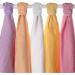 Buy xkko Organic Cotton Muslin Nappies Set of 5 - 70x70 cm Pastel Girl - Eco-Friendly & Soft for Baby - Buy Online on GoSupps.com