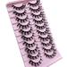 CNMTCCO False Eyelashes - 10 Pairs Russian Strip Lashes, Natural Fluffy Wispy D Curl Faux Mink, Reusable & Thick for Soft, Short and Naturally Beautiful Eyes - Buy Online on GoSupps.com