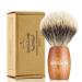 Anbbas handmade shaving brush made of pure badger hair - solid wooden handle for men brown