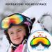 AKASO Kids Ski Goggles - Anti-Fog, UV Protection, Double-Layer Spherical Lenses - Black Frame/Grey Lens with Revo Red - Buy Online on GoSupps.com