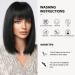 Oufei Black Bob Wig with Ponytail | Synthetic Hair Wigs for Women | Perfect for Cosplay & Daily Use (1052-1) - Buy Online on GoSupps.com