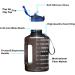 SLUXKE 1 Gallon Water Bottle with Time Marker and Straw - BPA Free 128oz Leak Proof Jug with Handle and Silicone Nozzle - Black - Buy Online on GoSupps.com
