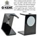 Kent BLK8S Shaving Brush Set with Ultra-Soft Synthetic Bristles and Black Resin Handle + VSB2 Large Black Shaving Brush Stand - Buy Online on GoSupps.com