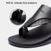 Men's Leather Bunion Corrector Flip Flops - Black, 26cm - Plantar Fasciitis & Flat Foot Correction Sandals - Buy Online on GoSupps.com