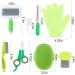 MIAOZ Rabbit Care Set with Nail Clippers and Trimmer Pet Hair Remover Long and File Flea Comb Shampoo Bath Brush for Rabbits Puppies Kittens Guinea Pigs Ferrets Small Animals (Green) - Buy Online on GoSupps.com