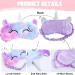 Cartoon Unicorn Eye Mask for Sleeping - Plush 3D Travel Sleep Mask for Adults & Kids - Breathable & Comfortable (Purple) - Buy Online on GoSupps.com